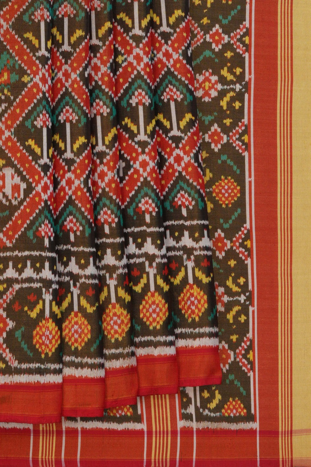 Image of Rajkot Silk Peach Saree